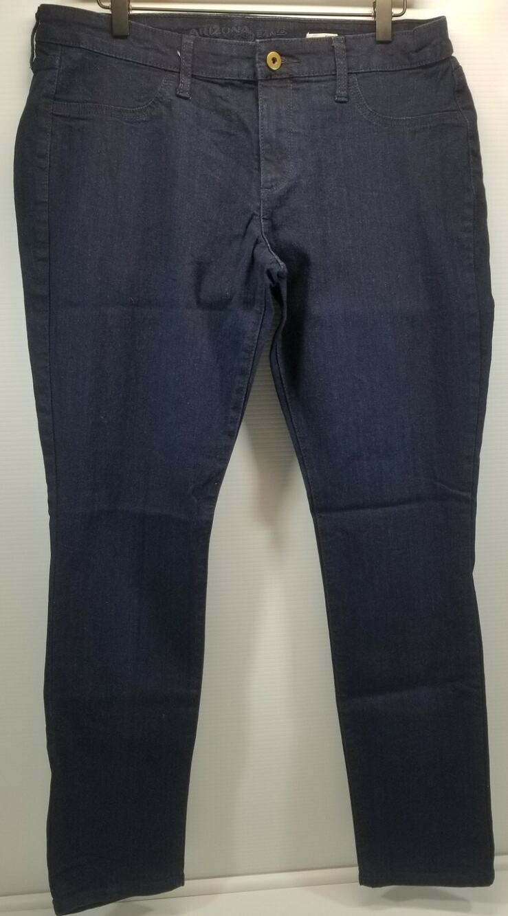 a3) Arizona Jean Co. Super Skinny Woman Jeans 15 Dark Blue Denim